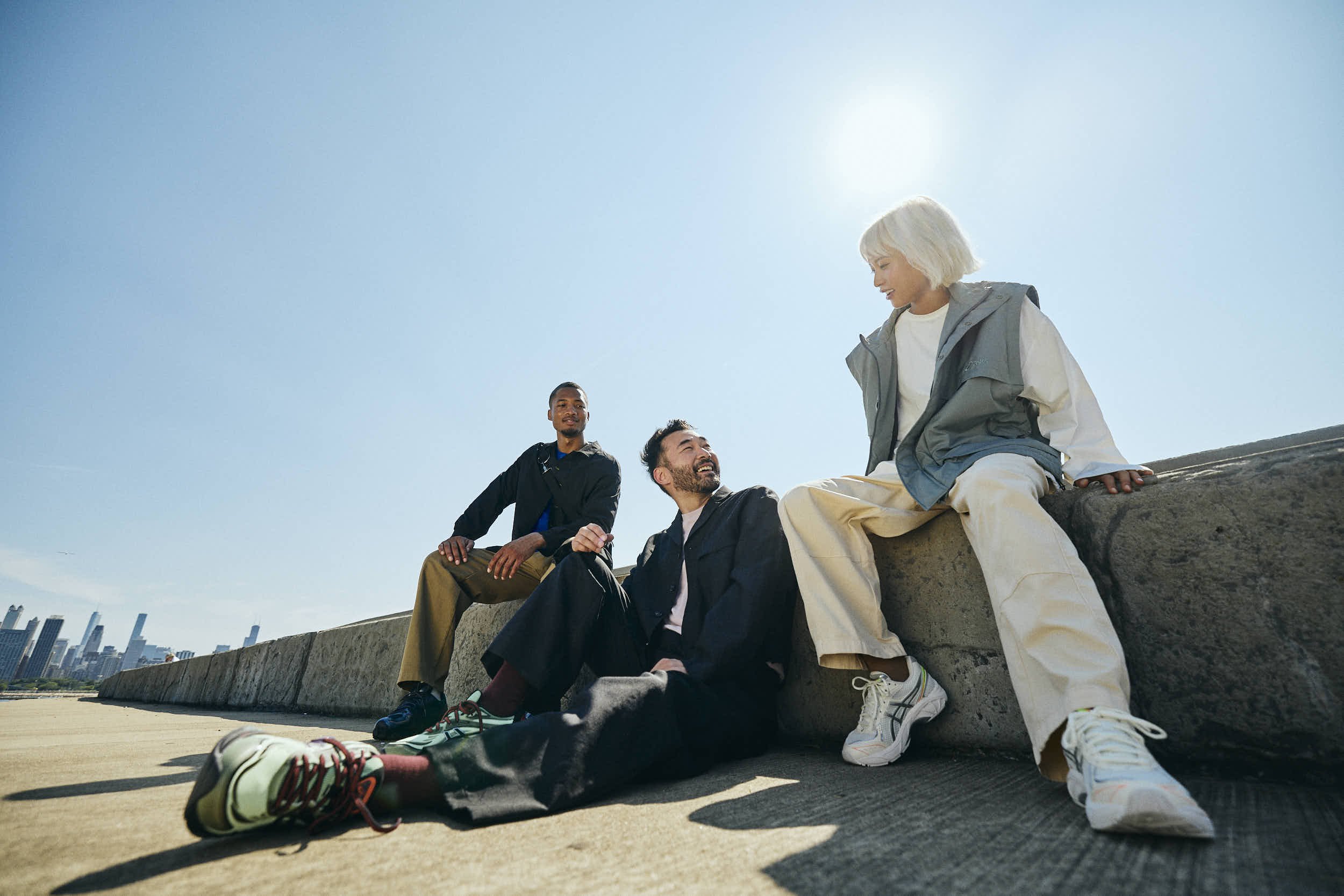 Three friends cast for an Asics sportstyle campaign